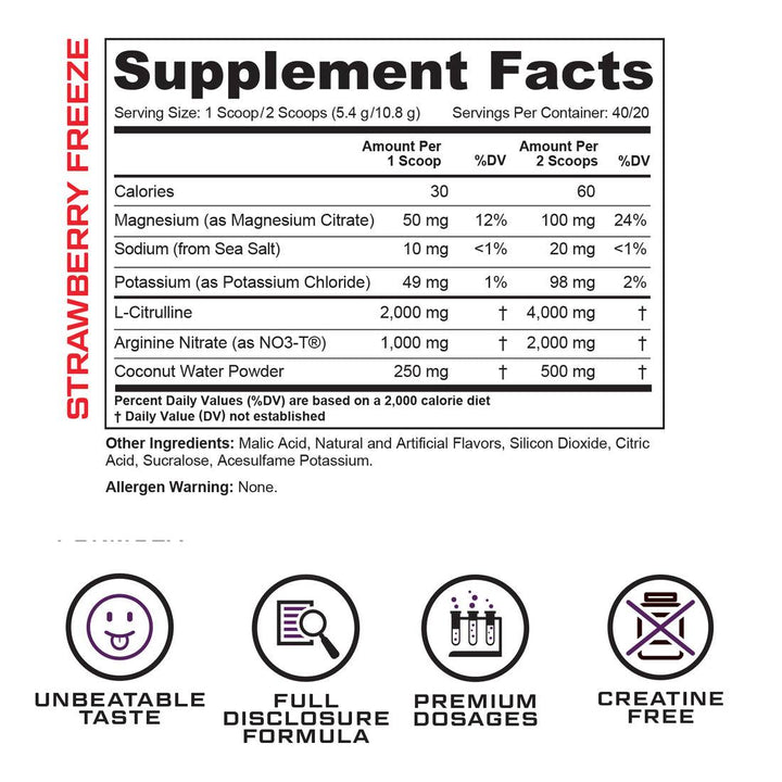 Cutler Nutrition Amplify 2.0 Caffeine Free Pump Pre Workout - Halt