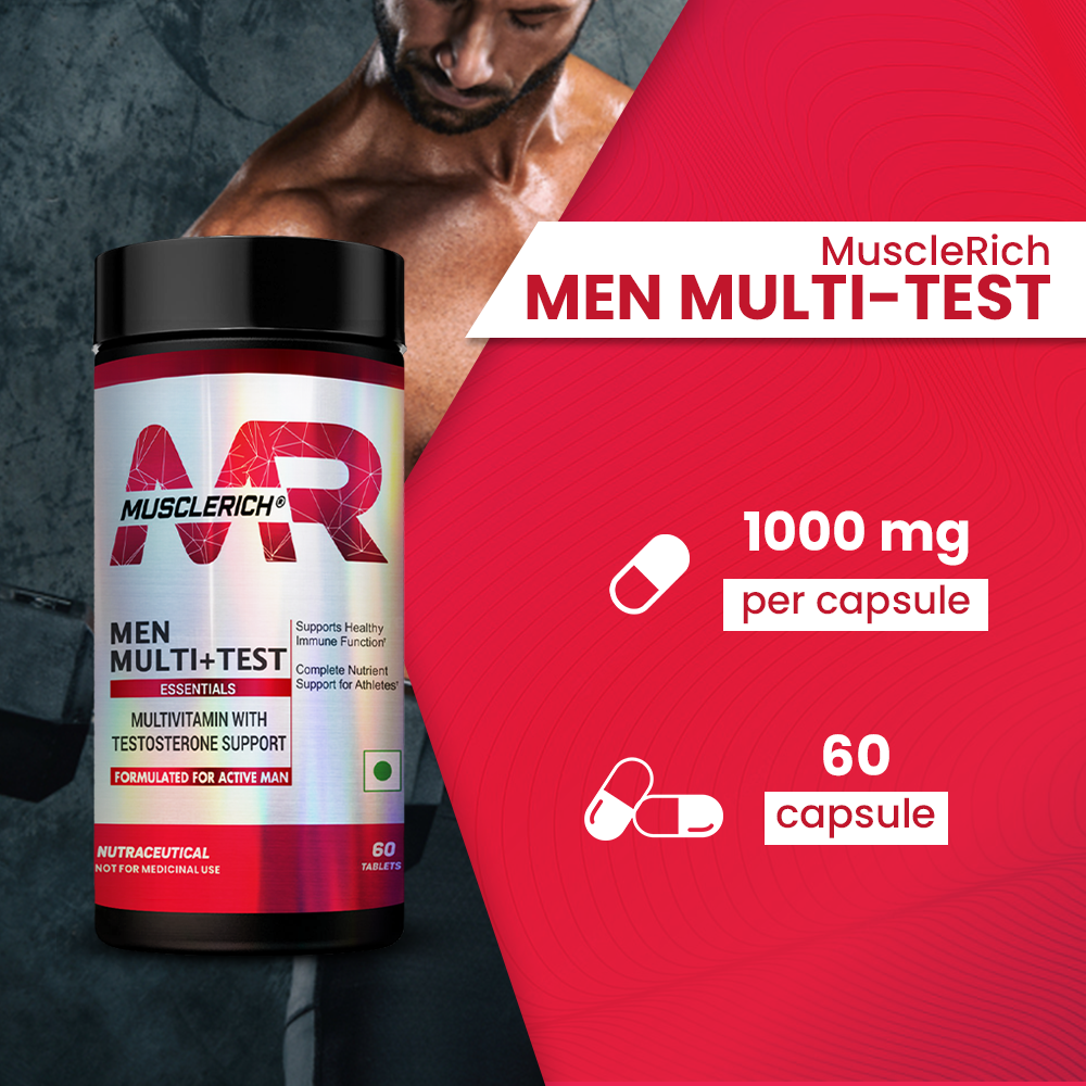 MuscleRich Men Multi+Test (Multivitamin with Testosterone Support) 60 Tablets