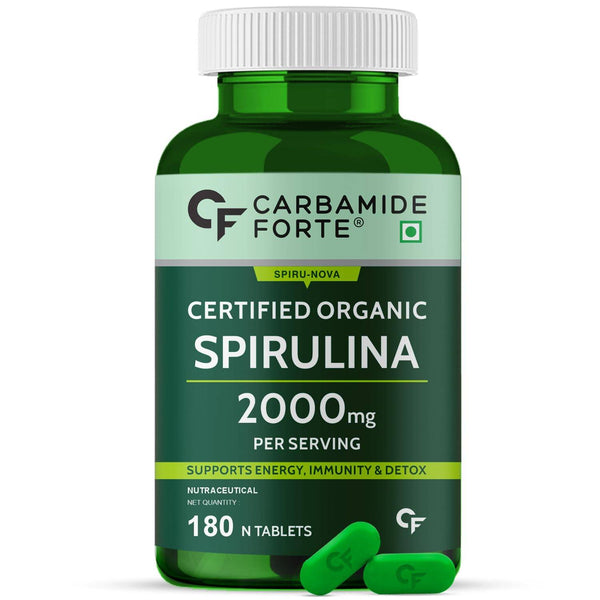 Carbamide Forte 100% Organic Spirulina Tablets 2000 mg | 180 Tablets