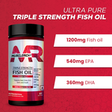 MuscleRich Triple Strength Fish Oil (Supports Heart, Brain, Skin, Eye & Joint Health) 60 Softgel