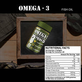 Warzone Omega - 3 Double Strength 1000mg Fish Oil, 120 Softgel