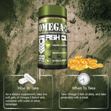 Warzone Omega - 3 Double Strength 1000mg Fish Oil, 120 Softgel