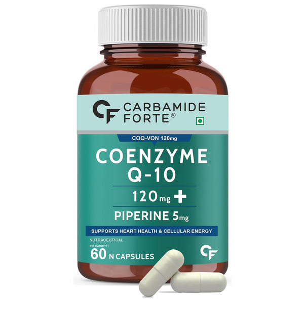 Carbamide Forte Coenzyme Q10 (CoQ10) 120mg with Piperine 5mg – 60 Capsules