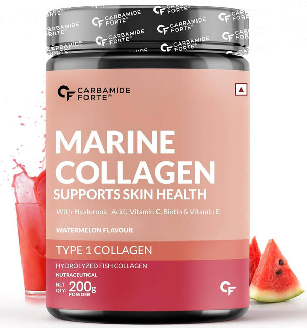 Carbamide Forte Marine Collagen Supplements for Skin & Hair | Marine Collagen Powder for Women & Men