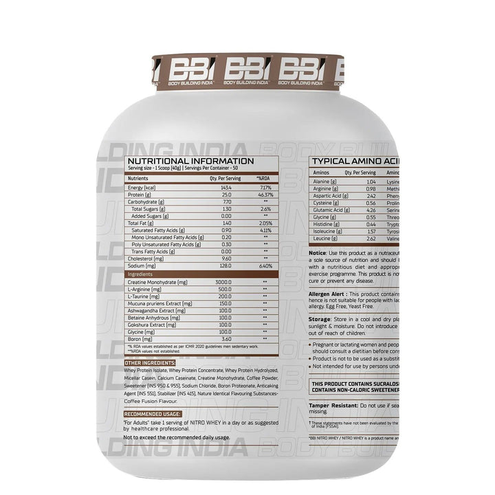 BBI Nitro Whey Protein BBI Body Building India