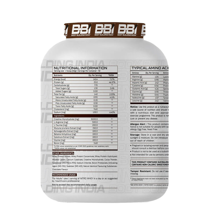 BBI Nitro Whey Protein BBI Body Building India