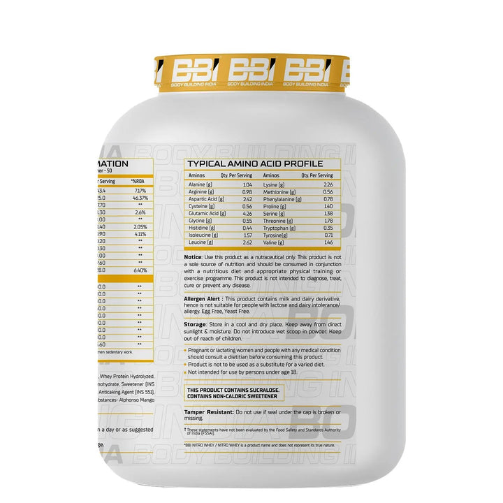 BBI Nitro Whey Protein BBI Body Building India