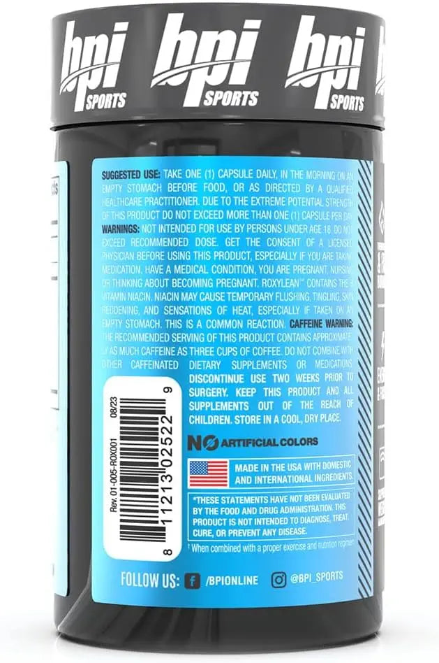 BPI Sports -Roxylean Extreme Fat Burner & Weight Loss (60 Servings) Halt