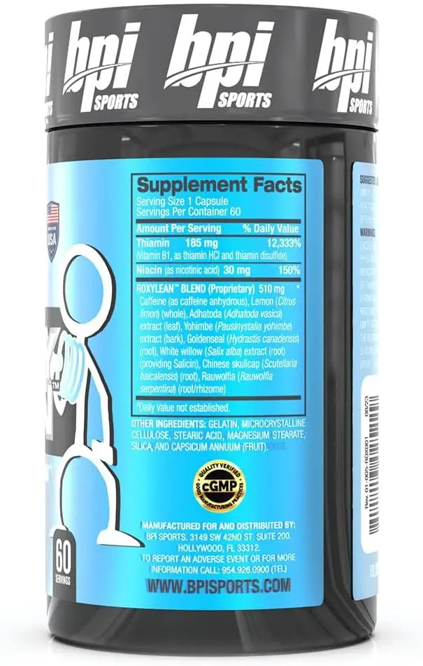 BPI Sports -Roxylean Extreme Fat Burner & Weight Loss (60 Servings) Halt