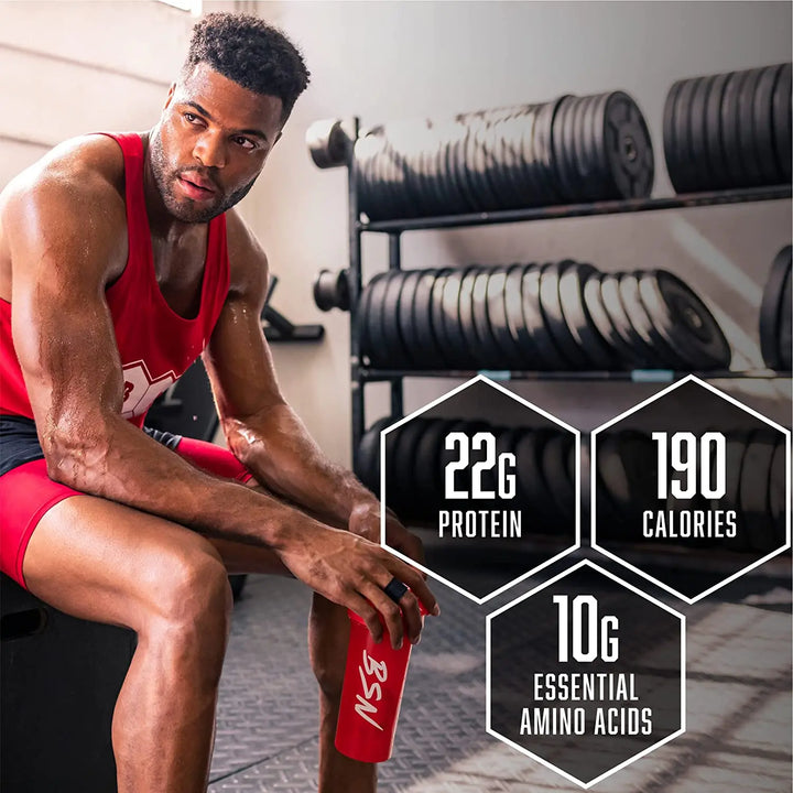 BSN SYNTHA-6 Whey Protein in chocolate milkshake flavor, offering 22g protein and 10g amino acids per serving. Supports muscle recovery and fat loss.