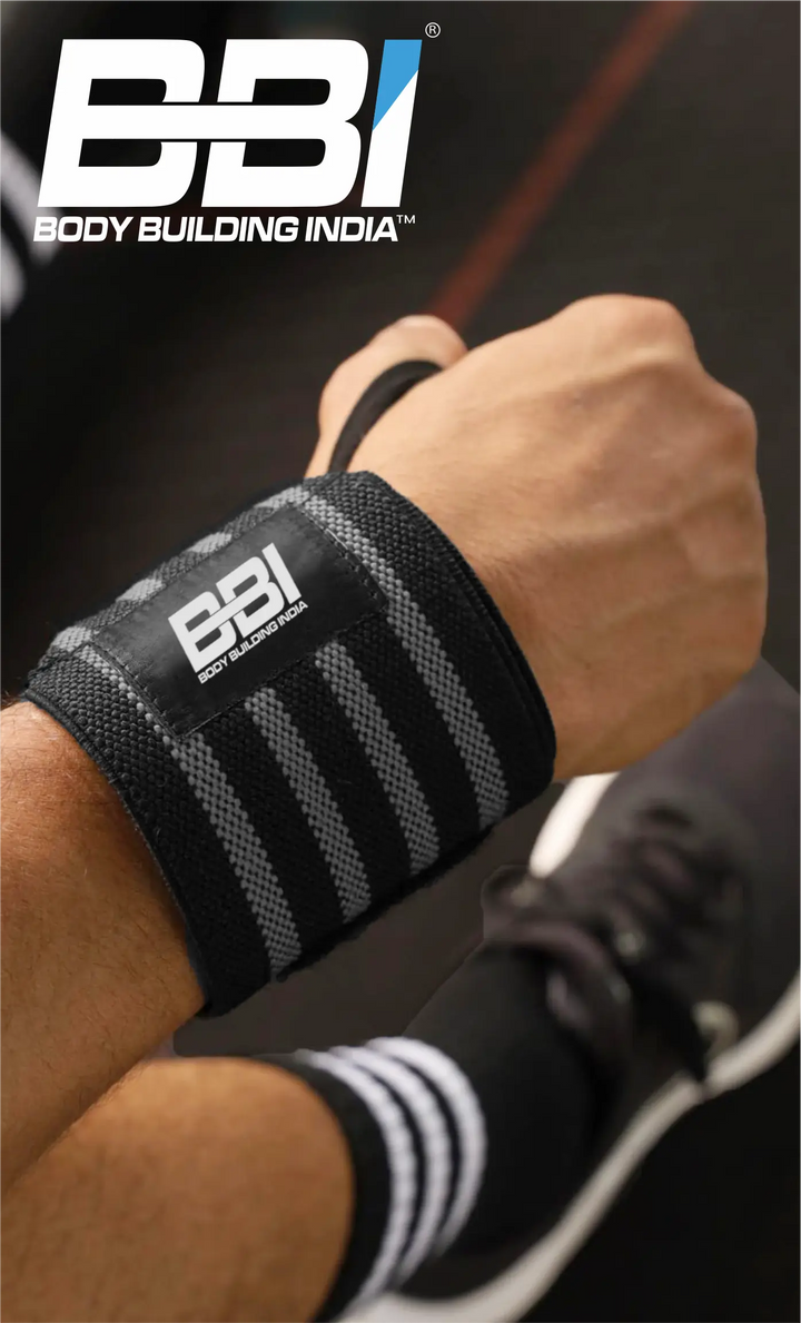 Body Building India BBI 4 Line Wrist Wrap BBI Body Building India