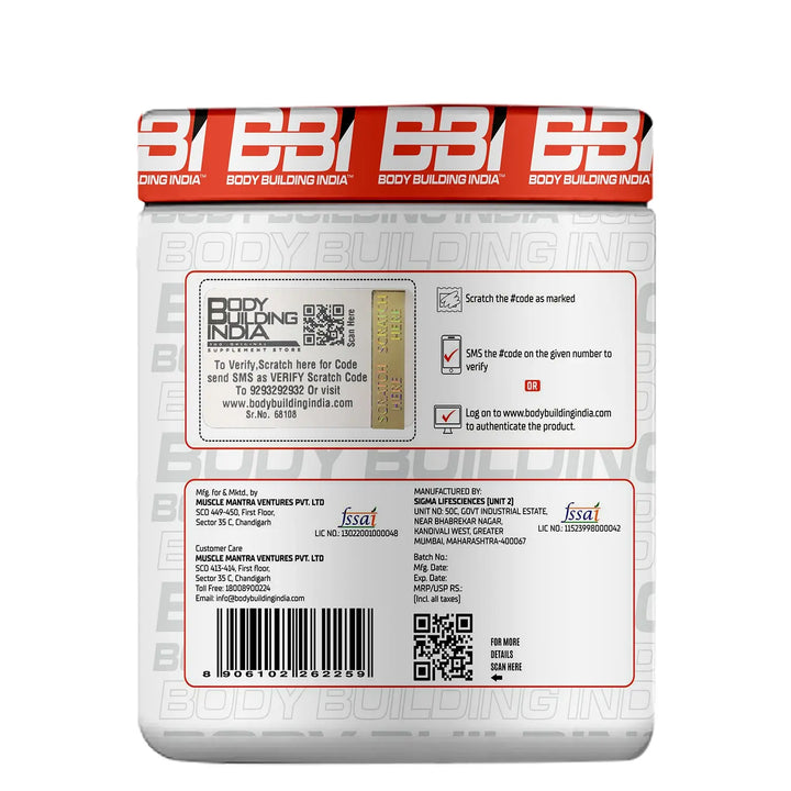 Body Building India BBI BCAA 180g - Halt