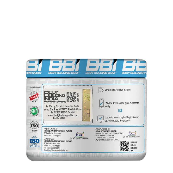 Body Building India BBI Creatine 100g (33 Servings) - Halt