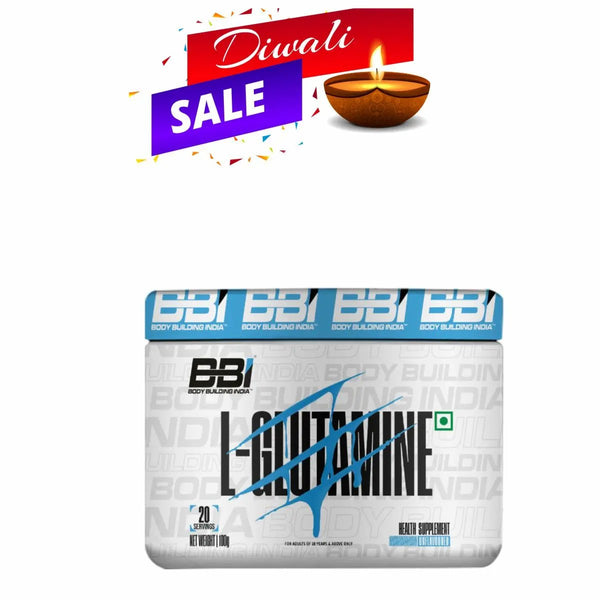 Body Building India BBI L-Glutamine 100g (20 Servings) BBI Body Building India
