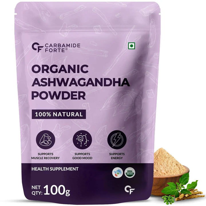 Carbamide Forte 100% Organic Ashwagandha Powder - Halt
