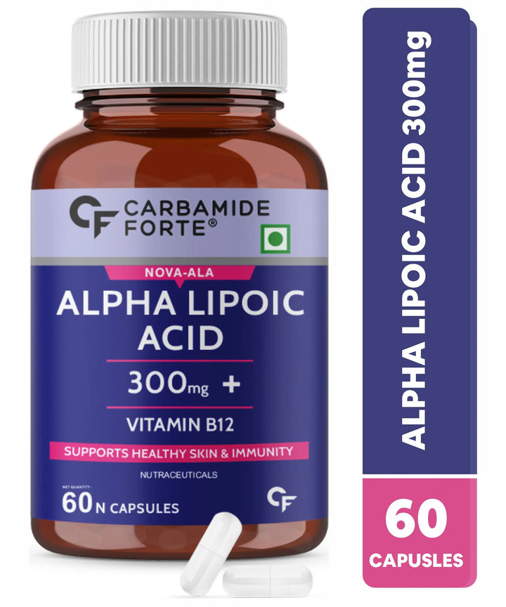 Carbamide Forte Alpha Lipoic Acid 300mg with Vitamin B12 (60 Capsules) - Halt