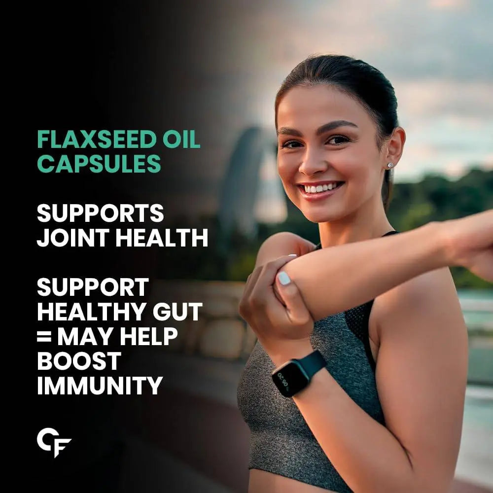 Flaxseed Oil Capsules 1250mg Omega 3 6 9 | 60 Caps – Halt