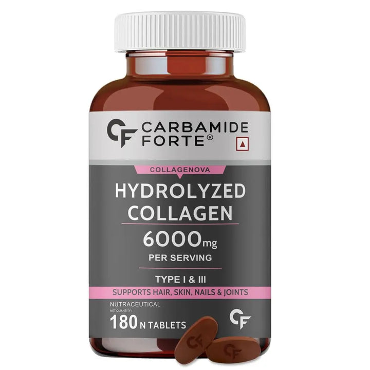 Carbamide Forte Collagen Peptides for Women & Men - 180 Tablets - Halt