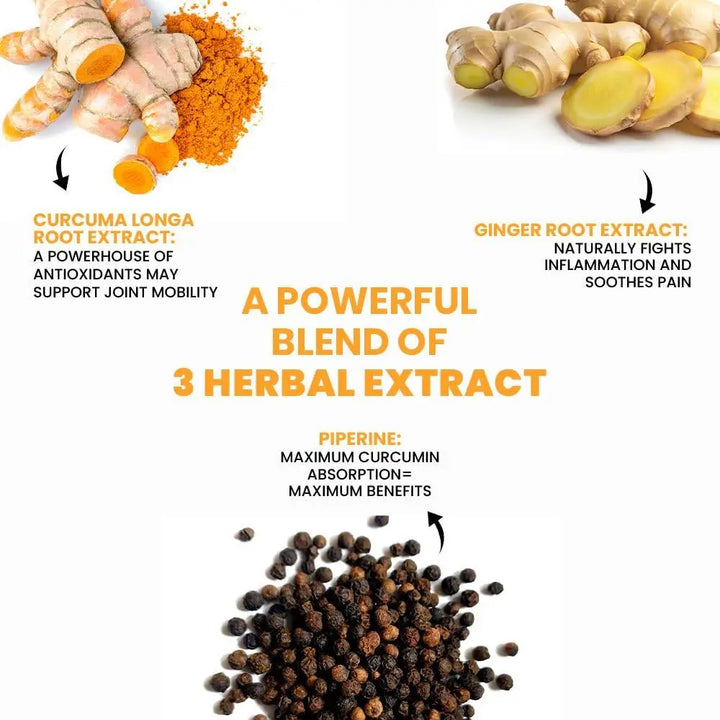 Carbamide Forte Curcumin 95% Curcuminoids + Curcuma Longa Root Powder | 60 Veg Tablets - Halt