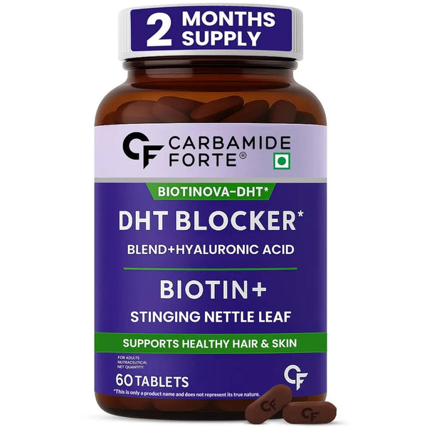 Carbamide Forte DHT Blocker with Biotin Tablets for Hair growth | 60 Tablets