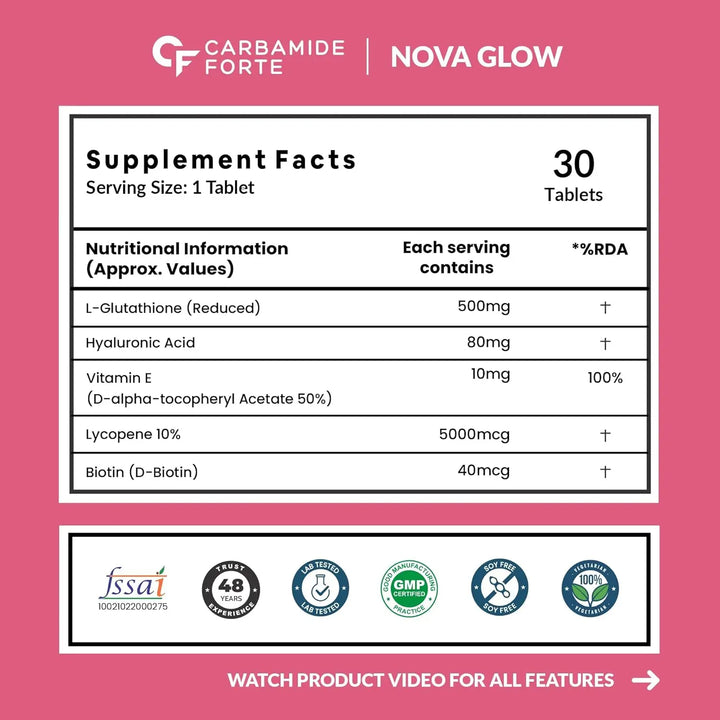 Carbamide Forte L-Glutathione Reduced | 30 Veg Tablets - Halt
