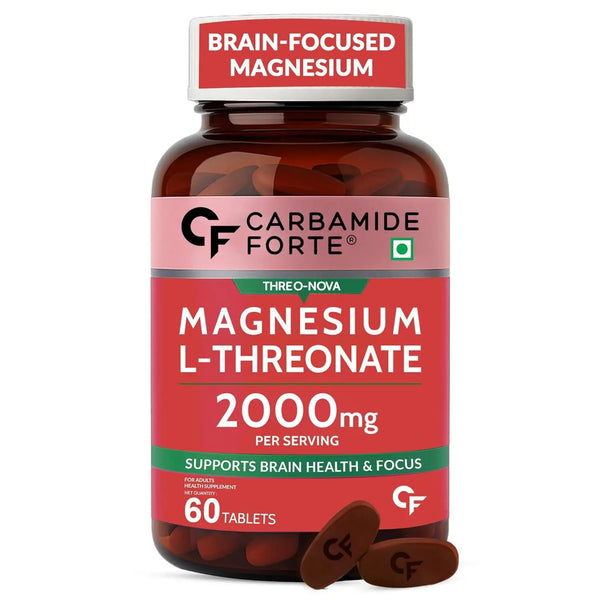 Carbamide Forte Magnesium L-Threonate 2000mg Per Serving | 60 Veg Tablets