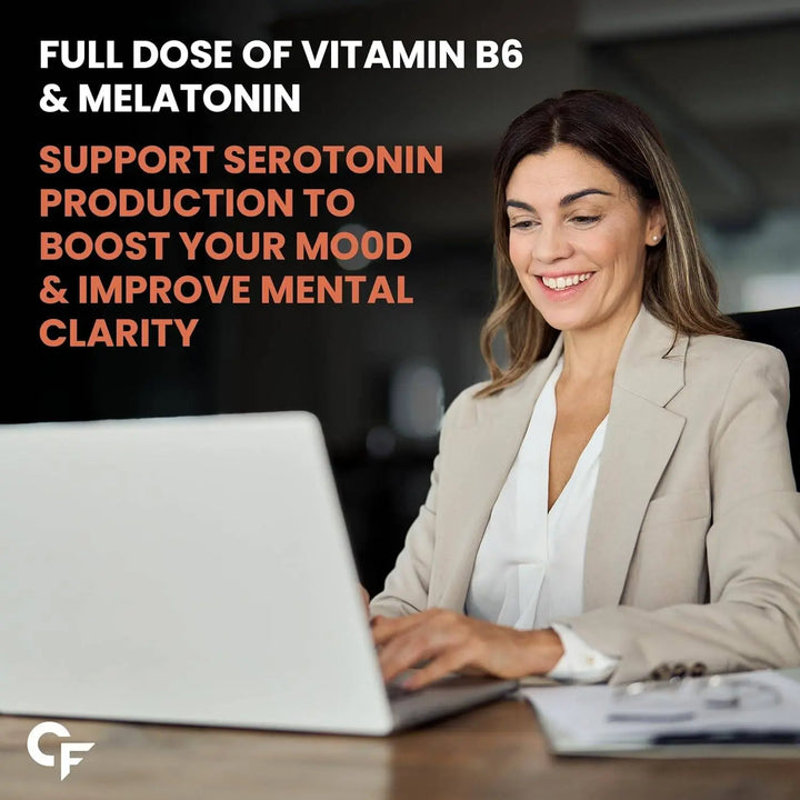 Carbamide Forte Melatonin 5mg Sleep Tablets with 125mg Tagar & Vitamin B6 | 60 Veg Tablets - Halt