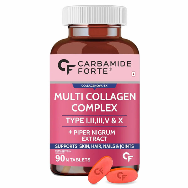 Carbamide Forte Multi Collagen Complex (Type I, II, III, V & X ) | 90 Tablets - Halt