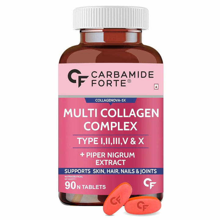 Carbamide Forte Multi Collagen Complex (Type I, II, III, V & X ) | 90 Tablets - Halt