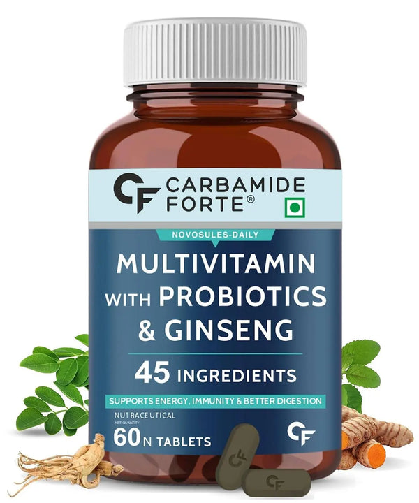 Carbamide Forte Multivitamin Tablets for Men and Women with Probiotics Supplement- 60 Veg Tablets - Halt