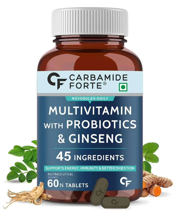 Carbamide Forte Multivitamin Tablets for Men and Women with Probiotics Supplement- 60 Veg Tablets - Halt
