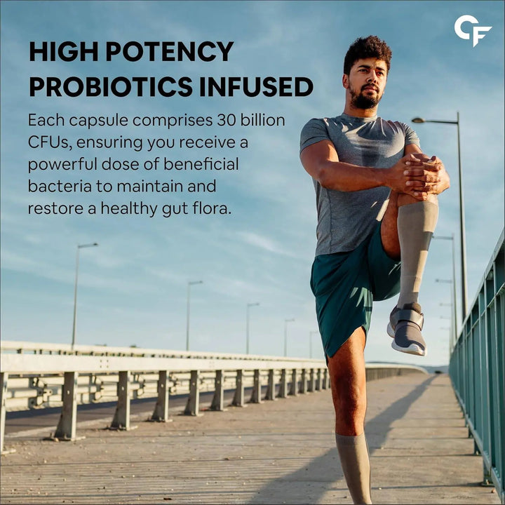 Carbamide Forte Probiotics Supplement 30 Billion for Women & Men - 60 Veg Capsules - Halt