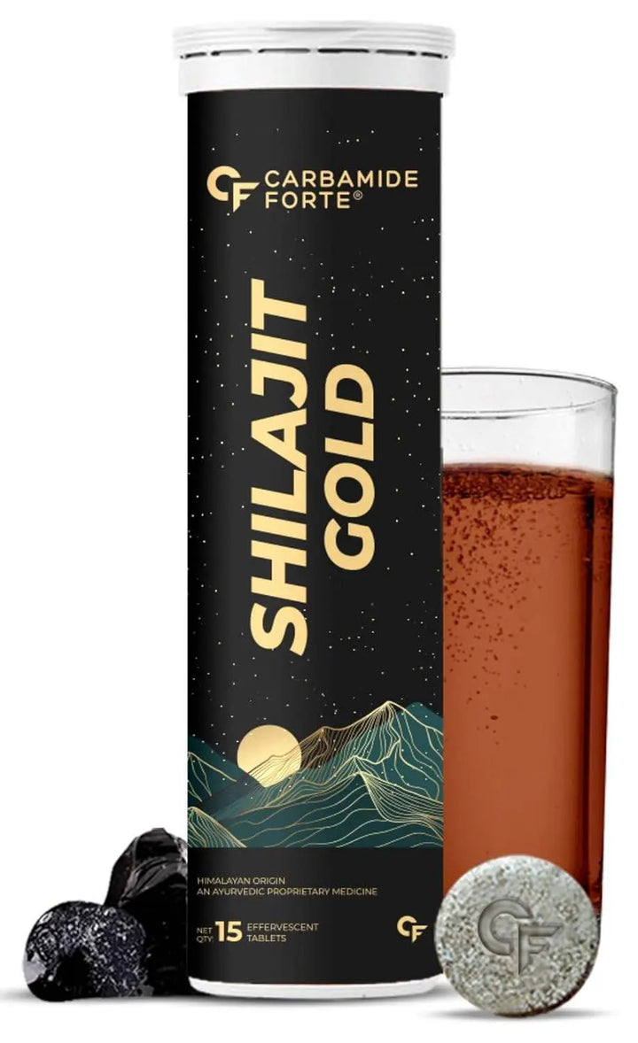 Carbamide Forte Shilajit Gold | 15 Effervescent Tablets - Halt