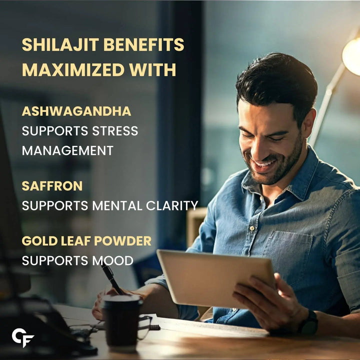 Carbamide Forte Shilajit Gold | 15 Effervescent Tablets - Halt