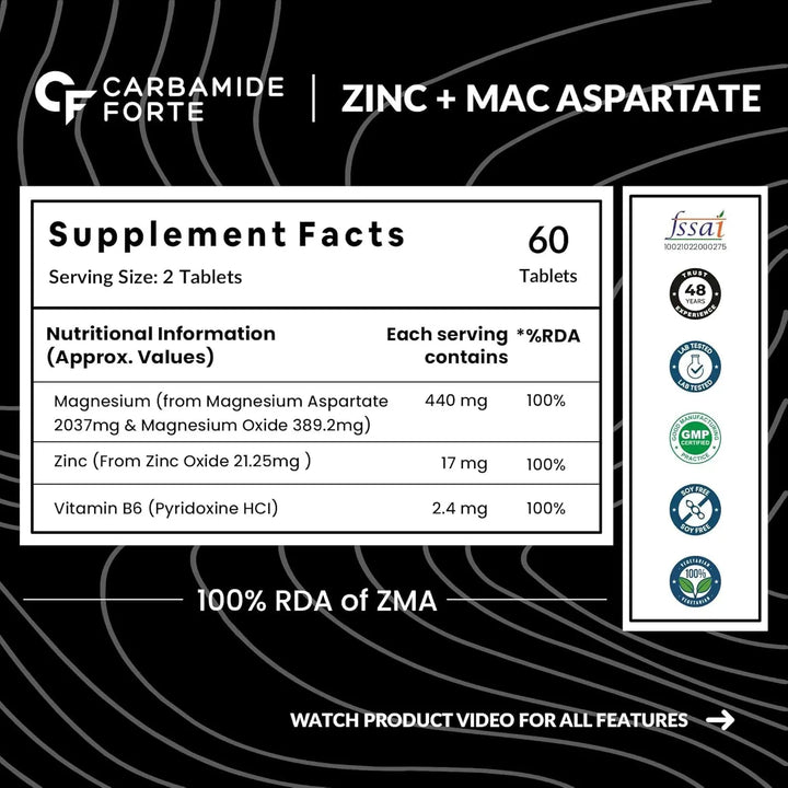 Carbamide Forte ZMA | 60 Tablets - Halt