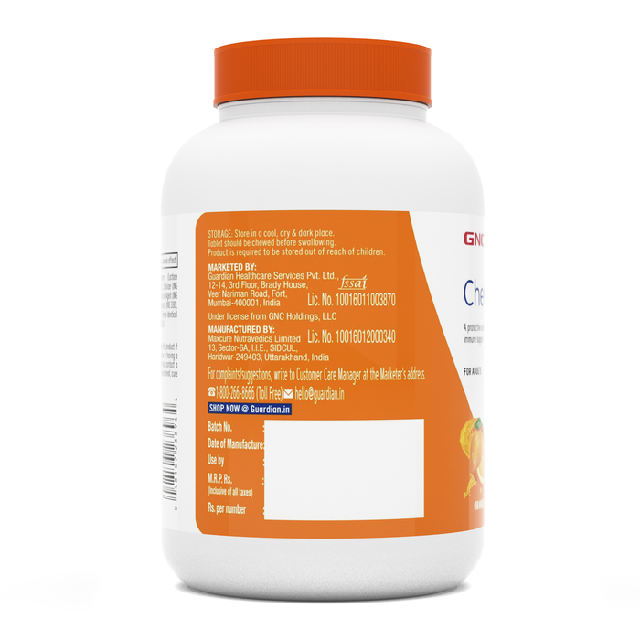 GNC Vitamin C Chewable 500mg (30 Tablets)