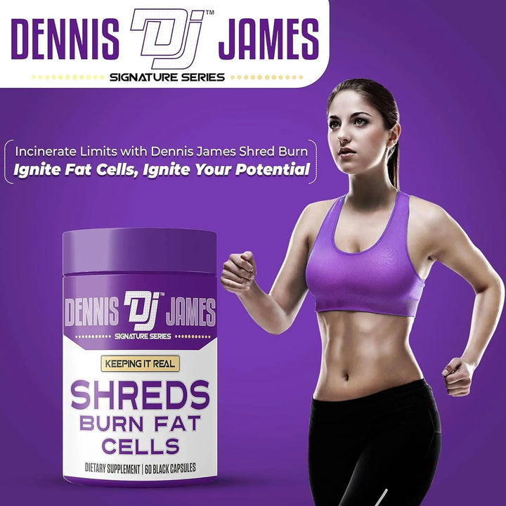 Dennis James Signature Series Shreds Burn Fat Cells (60 Black Capsules) - Halt
