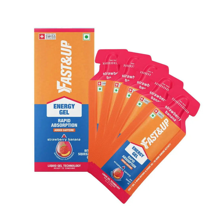 Fast&Up Energy Gels Instant Energy + Caffeine (30g X 5 Sachets) - Halt