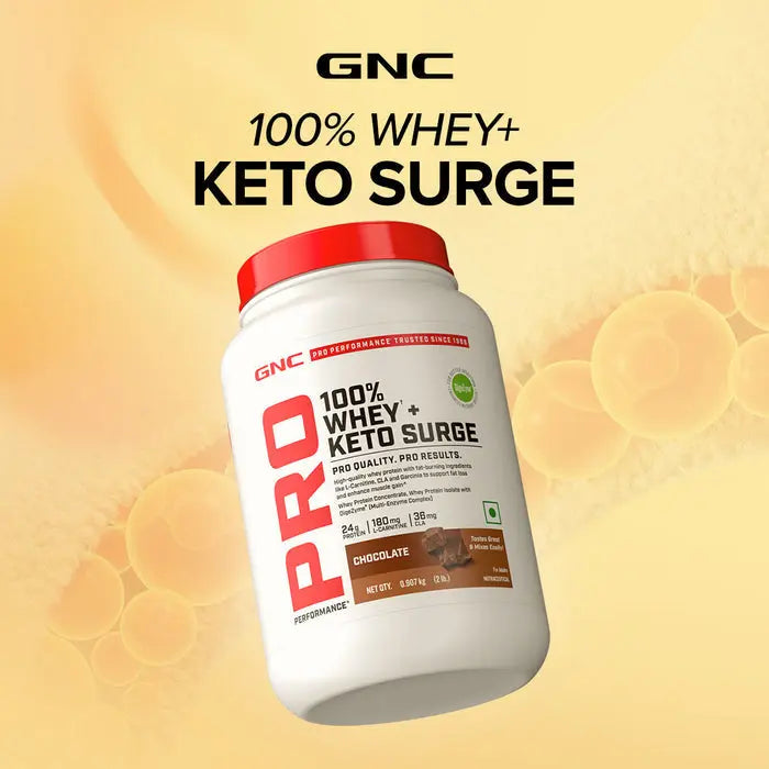 GNC 100% Whey + Keto Surge GNC