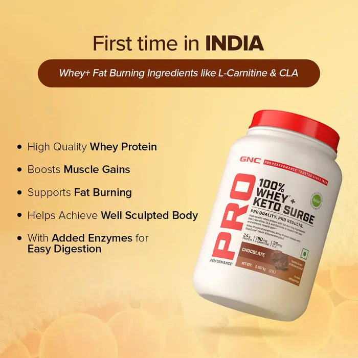 GNC 100% Whey + Keto Surge GNC
