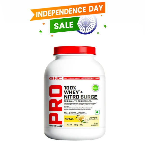 GNC 100% Whey + Nitro Surge GNC