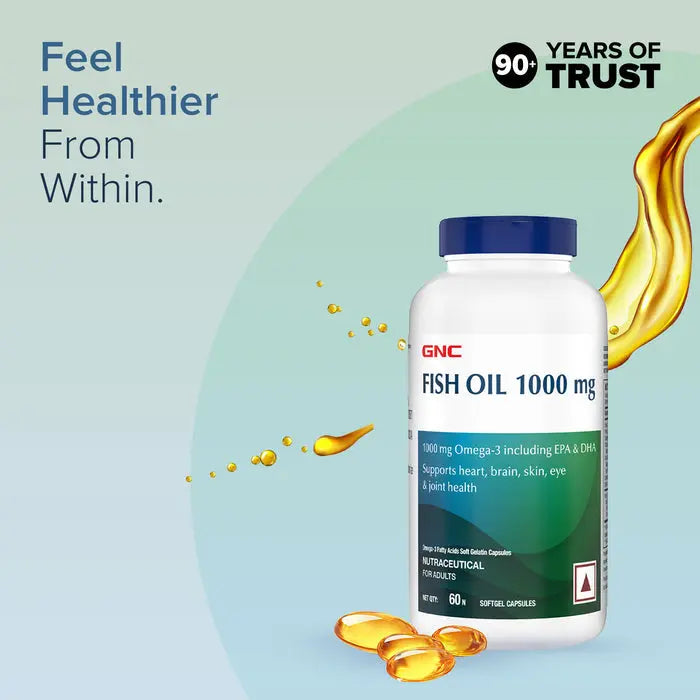 GNC Fish Body Oil 1000 mg - 90 Softgels GNC