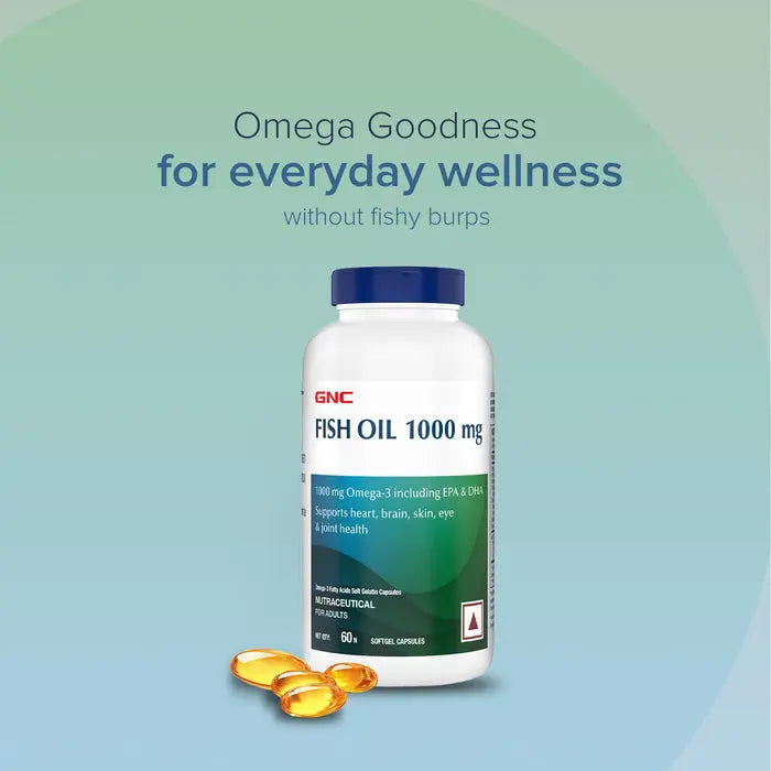 GNC Fish Body Oil 1000 mg - 90 Softgels GNC