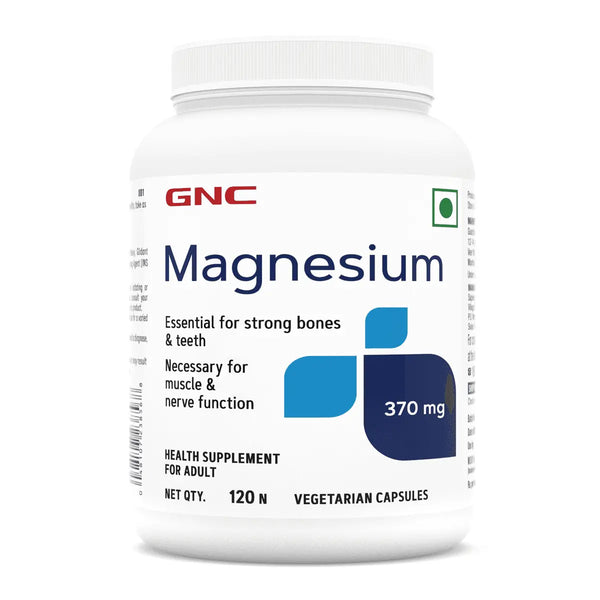 GNC Magnesium 370mg (120 Capsules) - Halt