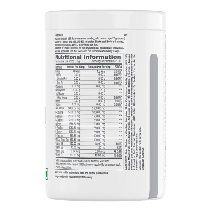 GNC Pre-Workout 30 Servings Halt