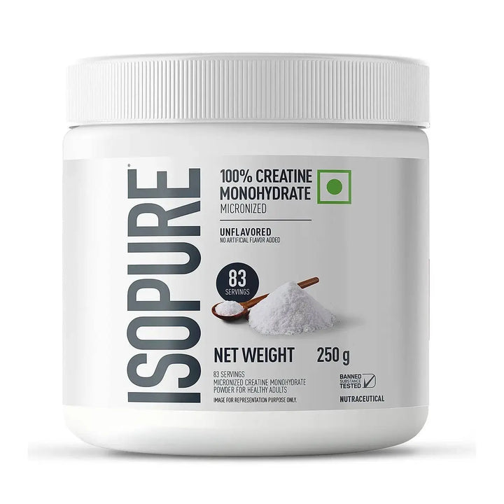 Isopure 100% Creatine Monohydrate Micronized, 250g - 83 Servings - Halt
