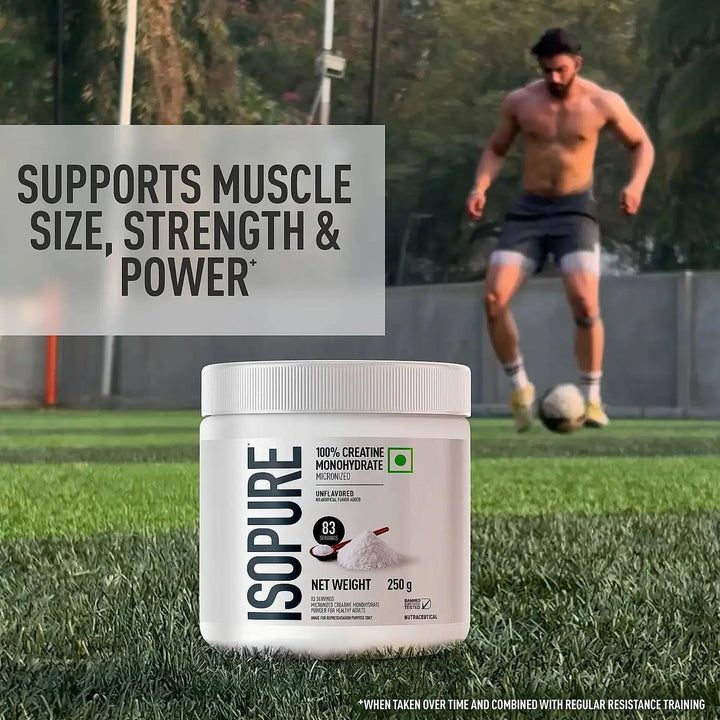 Isopure 100% Creatine Monohydrate Micronized, 250g - 83 Servings - Halt