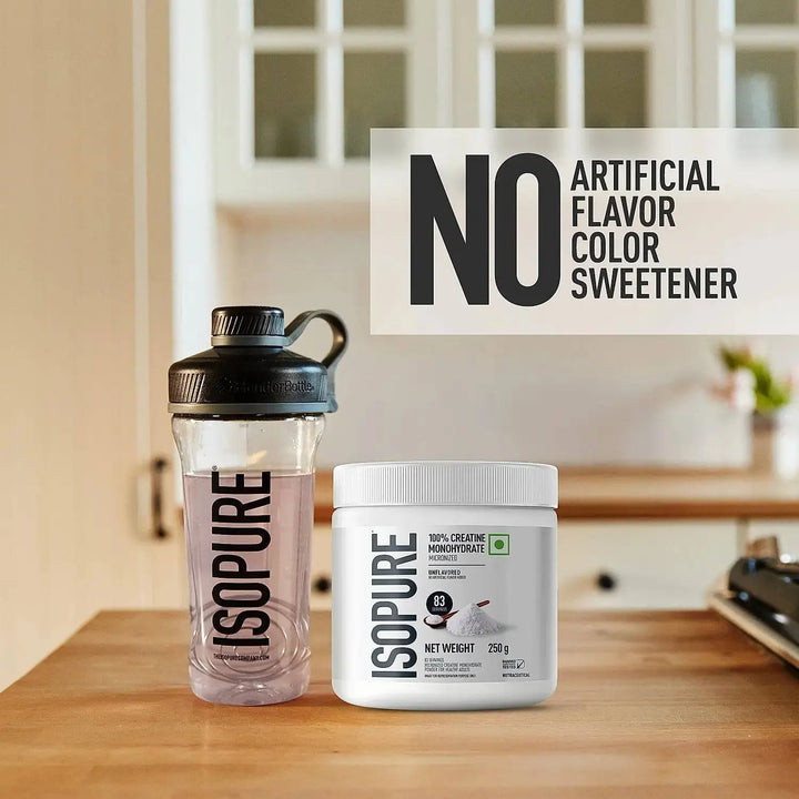 Isopure 100% Creatine Monohydrate Micronized, 250g - 83 Servings - Halt