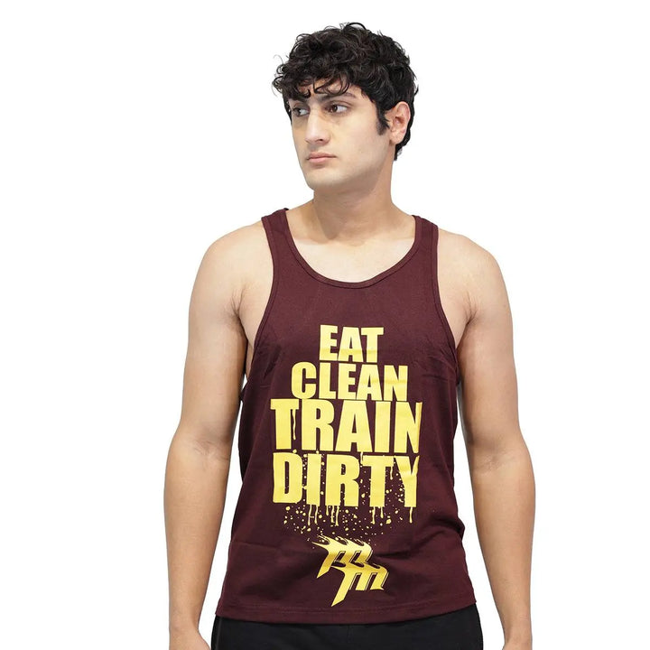 Muscle Mantra Gym Stringer Eat Clean Train Dirty Muscle Mantra