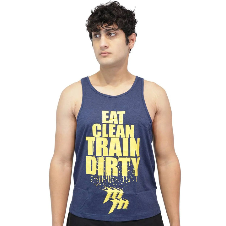Muscle Mantra Gym Stringer Eat Clean Train Dirty Muscle Mantra